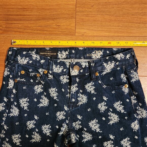 J. Crew Cropped Matchstick Floral Print Jeans - Picture 8 of 14